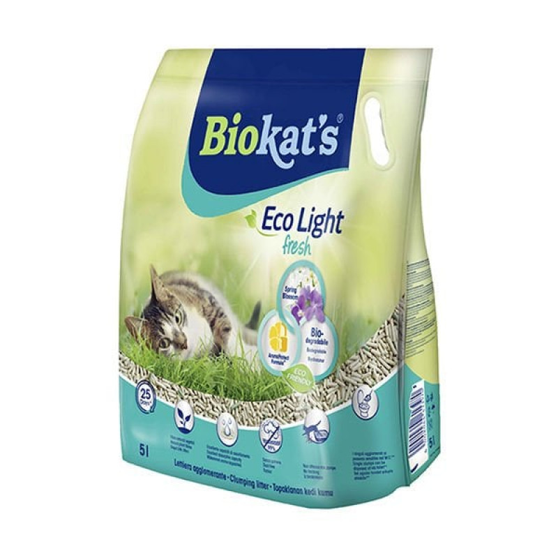 Biokats 5 Lt Eco Light Fresh Bahar Çiçeği Pelet | Doğal Kedi Kumu Biokats 5 Lt Eco Light Fresh Bahar Çiçeği Pelet | Doğal Kedi Kumu