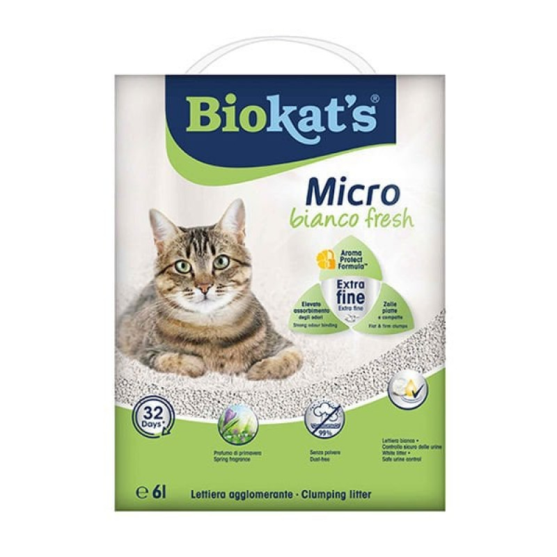 Biokats 6 Lt Micro Fresh Bahar Kokulu | Doğal Kedi Kumu Biokats 6 Lt Micro Fresh Bahar Kokulu | Doğal Kedi Kumu