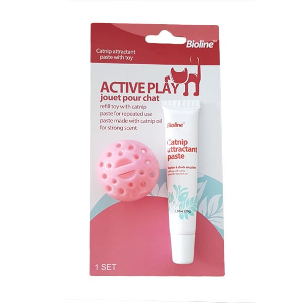 Bioline Catnip Kremli Plastik Top Pembe | Kedi Otlu Oyuncak