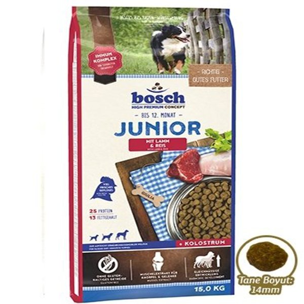 Bosch 15 Kg Junior Glutensiz Kuzu Etli Pirinçli Yavru | Yavru Köpek Kuru Maması