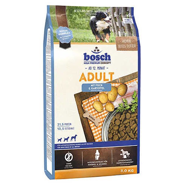 Bosch 3 Kg Glutensiz Balık ve Patatesli Yetişkin | Köpek Özel Kuru Mama