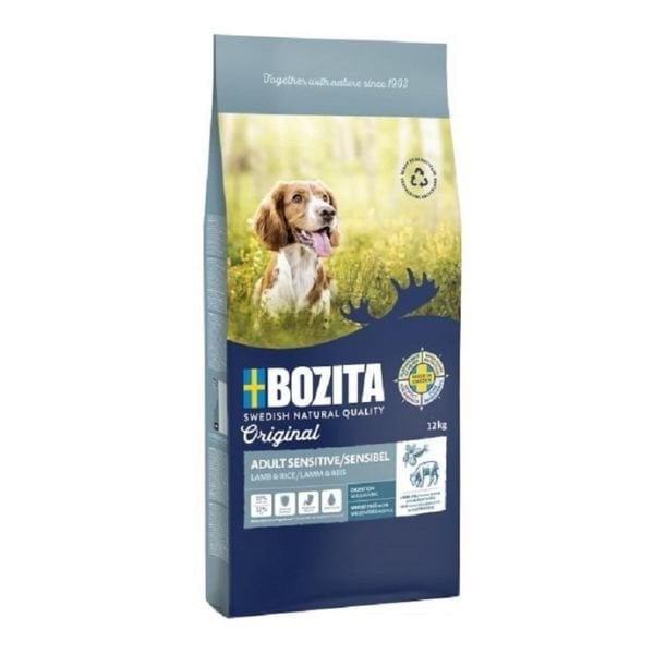 Bozita 12 Kg Original Adult Sensitive Digestion Kuzu ve Pirinç | Yetişkin Köpek Kuru Maması