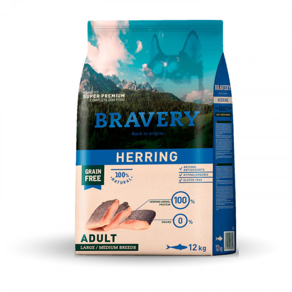 Bravery 12 Kg Herring Medium-Large Adult | Yetişkin Köpek Kuru Maması