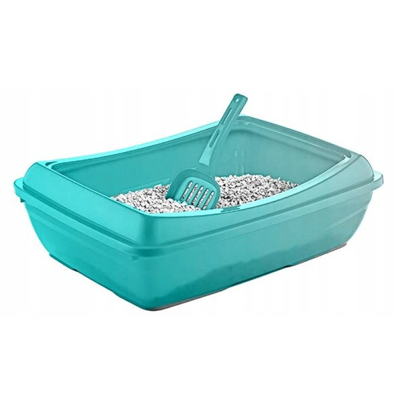 Brezza 49x37.5x15 Cm Açık Tuvalet Mavi | Açık Kedi Tuvaleti