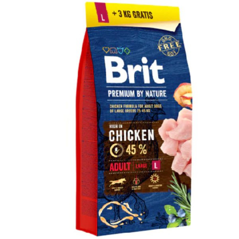 Brit 15+3 Kg Premium By Nature Adult L Büyük Irk Tavuklu Yetişkin | Yetişkin Köpek Kuru Maması Brit 15+3 Kg Premium By Nature Adult L Büyük Irk Tavuklu Yetişkin | Yetişkin Köpek Kuru Maması