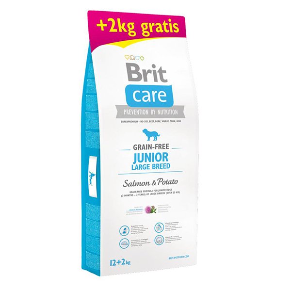 Brit Care 12+2 Kg Hediyeli Tahılsız Junior Somonlu Patatesli Büyük Irk Yavru | Yavru Köpek Kuru Maması