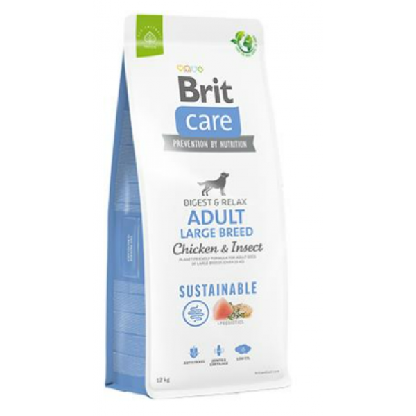 Brit Care 12+2 Kg Sustainable Large Tavuk ve Böcek | Yetişkin Köpek Kuru Maması