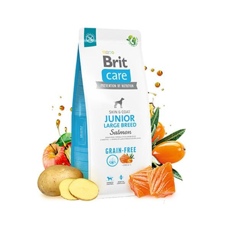 Brit Care 3 Kg Grain-Free Junior Large Breed Salmon & Potato | Yavru Köpek Kuru Maması