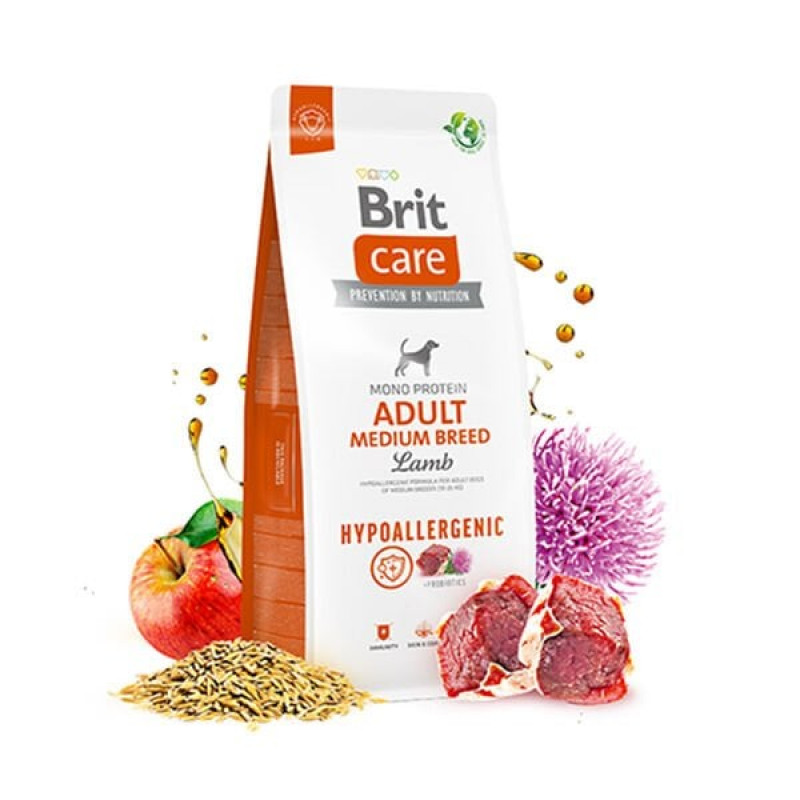 Brit Care 3 Kg Hypoallergenic Adult Medium Kuzu | Yetişkin Köpek Kuru Maması