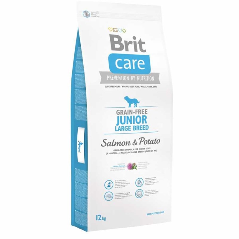 Brit Care 12 Kg Grain-Free Junior Large Breed Salmon & Potato | Yavru Köpek Kuru Maması Brit Care 12 Kg Grain-Free Junior Large Breed Salmon & Potato | Yavru Köpek Kuru Maması