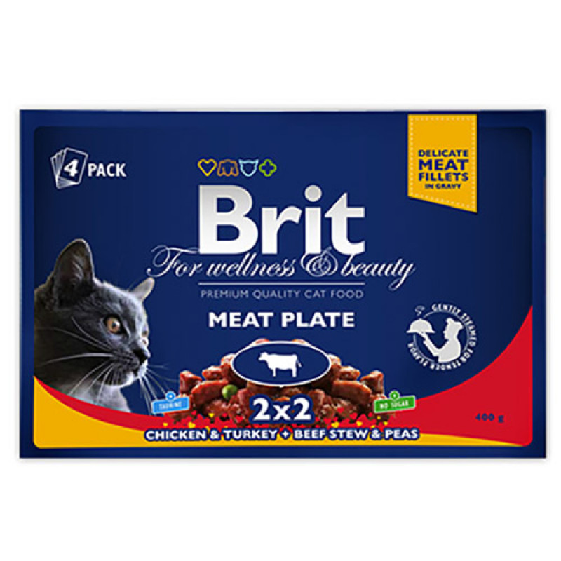 Brit Premium 4 Adet Cat Pouches Meat Plate 100 Gr | Yetişkin Kedi Maması Brit Premium 4 Adet Cat Pouches Meat Plate 100 Gr | Yetişkin Kedi Maması