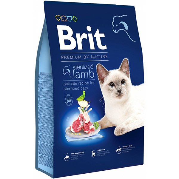 Brit Premium 8 Kg By Nature Kuzu Etli Kısırlaştırılmış Yetişkin | Kuzu Etli Kuru Kedi Maması