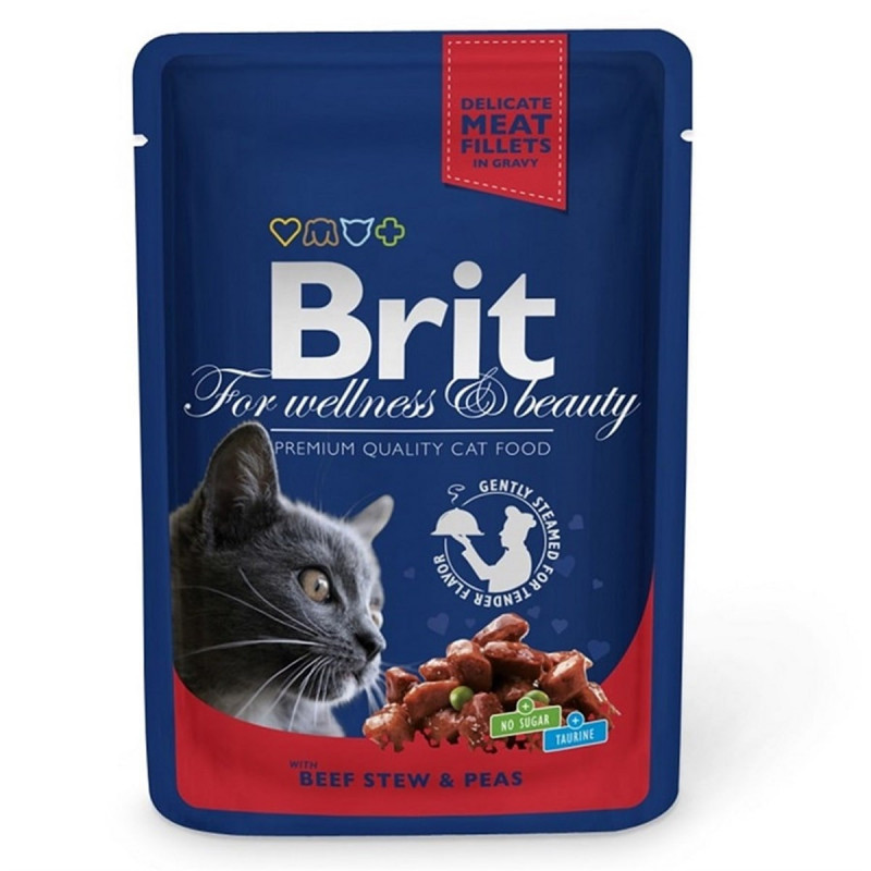 Brit Premium 100 Gr Cat Pouches Dana Yahni & Bezelye | Yetişkin Kedi Maması Brit Premium 100 Gr Cat Pouches Dana Yahni & Bezelye | Yetişkin Kedi Maması