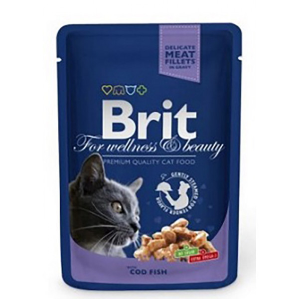 Brit Premium 100 Gr Cat Pouches with Cod Fish | Yetişkin Kedi Maması