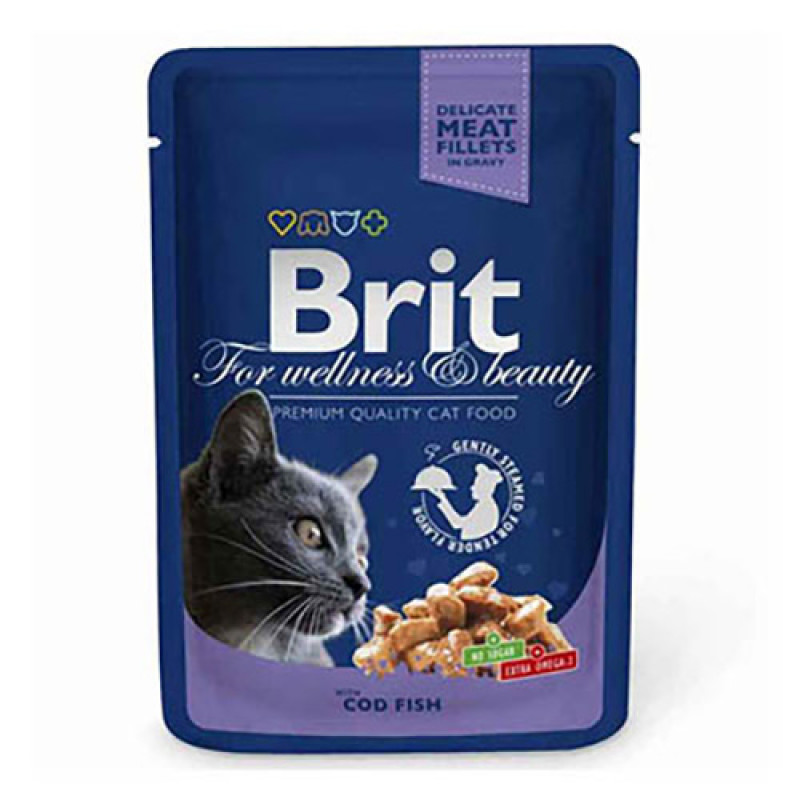 Brit Premium 6 Adet Cat Pouches with Cod Fish 100 Gr | Yetişkin Kedi Maması Brit Premium 6 Adet Cat Pouches with Cod Fish 100 Gr | Yetişkin Kedi Maması