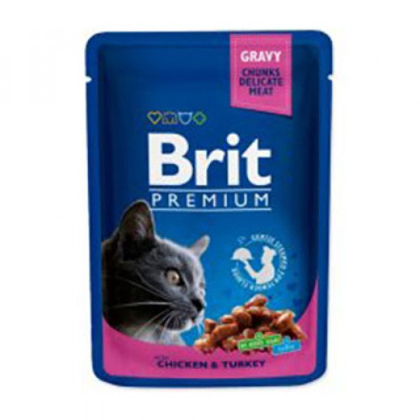 Brit Premium 6 Adet Cat Pouches Somon & Alabalık 100 Gr | Yetişkin Kedi Maması
