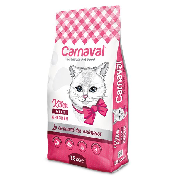 Carnaval 15 Kg Premium Cat Kitten Tavuklu Yavru | Yavru Kedi Kuru Maması