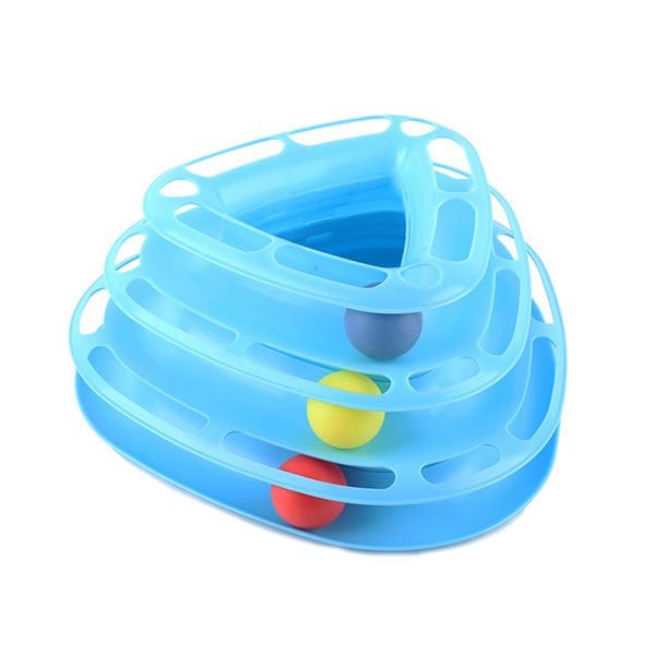 Carno 28,5x13 Cm Üç Katlı Üçgen Toplu Oyun Alanı | Kedi Oyun Alanı