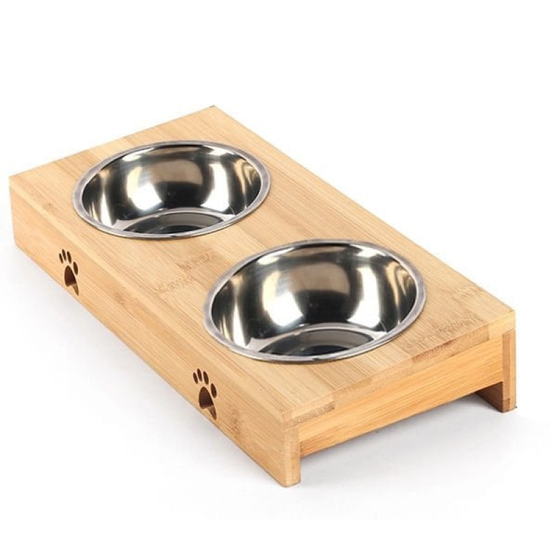 Carno 2x200 Ml Ahşap Sehpalı Seramik Mama ve Su Kabı Kılçık Beyaz | İkili Mama Ve Su Kabı Carno 2x200 Ml Ahşap Sehpalı Seramik Mama ve Su Kabı Kılçık Beyaz | İkili Mama Ve Su Kabı