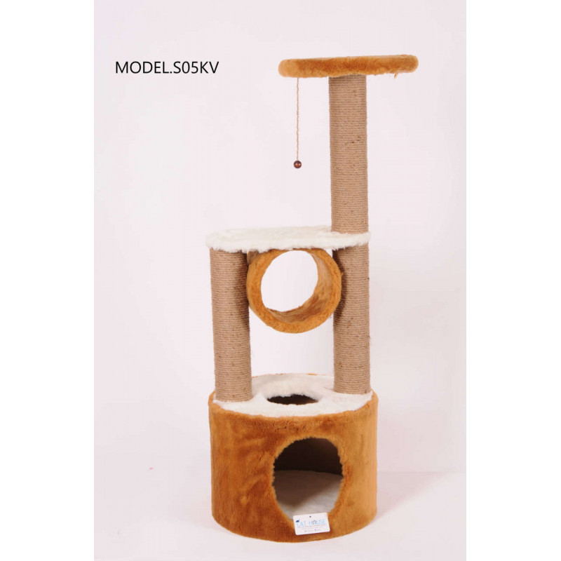 Cat Hause 112 Cm Yuvalı Katlı Kedi Tırmalama Kahve | Platformlu Kedi Tırmalama Tahtası Cat Hause 112 Cm Yuvalı Katlı Kedi Tırmalama Kahve | Platformlu Kedi Tırmalama Tahtası