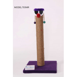 54 Cm Palyaço Kedi Tırmalama Mor | Çubuk Kedi Tırmalama Tahtası