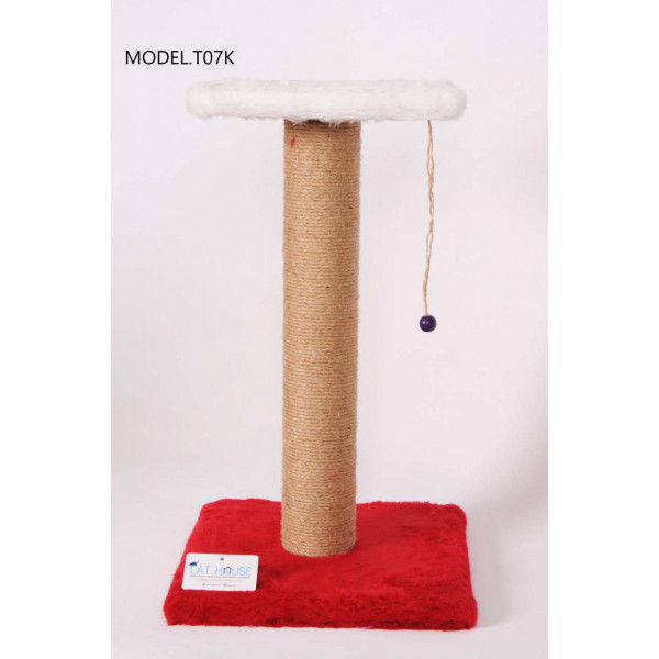 Cat Hause 58 CmTablalı Kedi Tırmalama Kırmızı | Çubuk Kedi Tırmalama Tahtası
