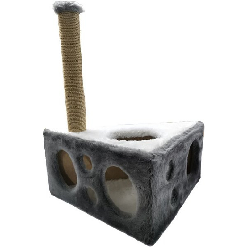 Cat Hause 67 Cm Peynir Kedi Tırmalama Gri | Kedi Evi Cat Hause 67 Cm Peynir Kedi Tırmalama Gri | Kedi Evi