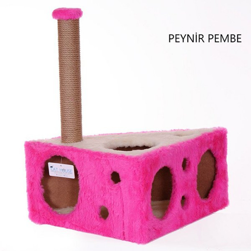 Cat Hause 67 Cm Peynir Kedi Tırmalama Pembe | Platformlu Kedi Tırmalama Tahtası Cat Hause 67 Cm Peynir Kedi Tırmalama Pembe | Platformlu Kedi Tırmalama Tahtası