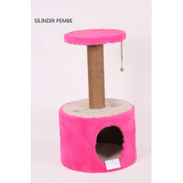 72 Cm Silindir Yuvalı Kedi Tırmalama Pembe | Tırmalama Tahtalı Kedi Evi 72 Cm Silindir Yuvalı Kedi Tırmalama Pembe | Tırmalama Tahtalı Kedi Evi
