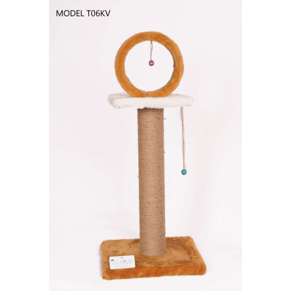 Cat Hause 78 Cm Kalın Çemberli Kedi Tırmalama Kahve | Çubuk Kedi Tırmalama Tahtası