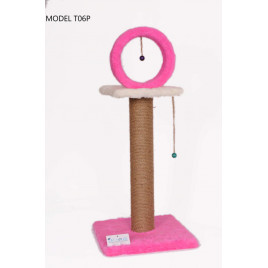 78 Cm Kalın Çemberli Kedi Tırmalama Pembe | Kedi Tırmalama Tahtası