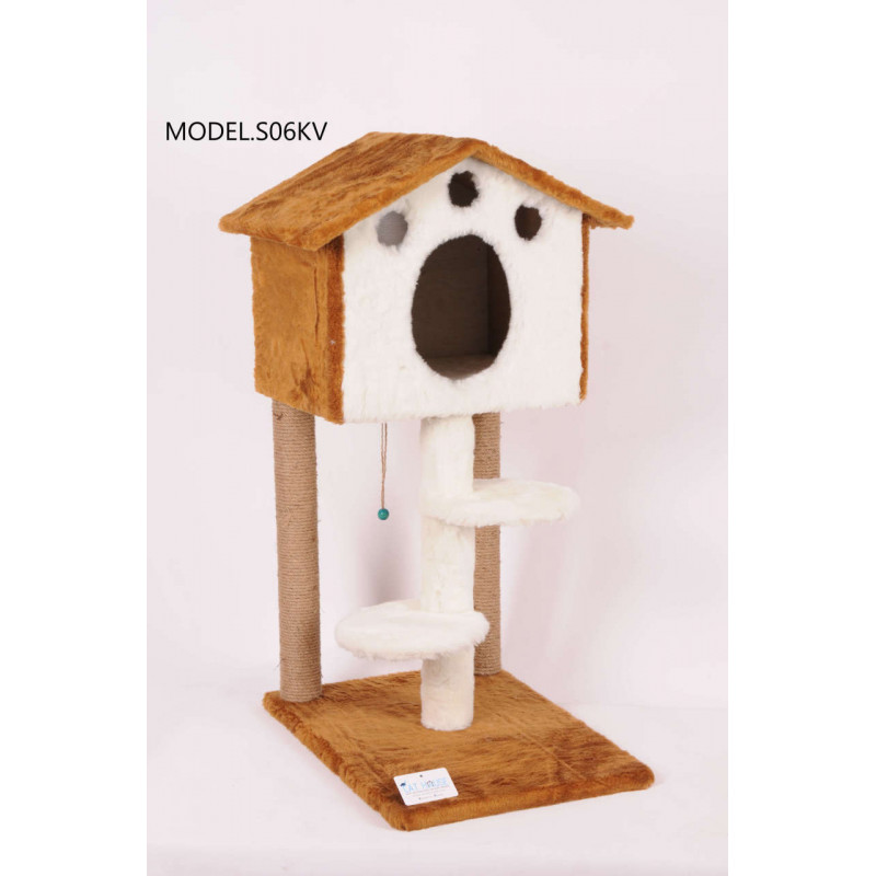 Cat Hause 98 Cm Merdivenli Kulübe Kedi Tırmalama Kahve | Tırmalama Tahtalı Kedi Evi Cat Hause 98 Cm Merdivenli Kulübe Kedi Tırmalama Kahve | Tırmalama Tahtalı Kedi Evi