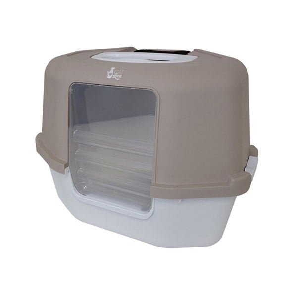 Cat Love 56x45x43.5 Cm Köşeli Filtreli Gri | Kapalı Kedi Tuvaleti