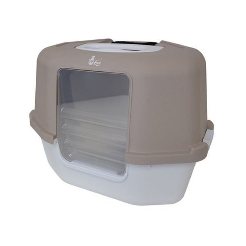 Cat Love 56x45x43.5 Cm Köşeli Filtreli Gri | Kapalı Kedi Tuvaleti Cat Love 56x45x43.5 Cm Köşeli Filtreli Gri | Kapalı Kedi Tuvaleti