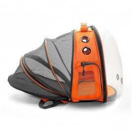 Fileli Kedi ve Küçük Irk Köpek Taşıma Sırt Çantası Turuncu 25x60x40 Cm | Köpek Taşıma Çantası Ve Kafes