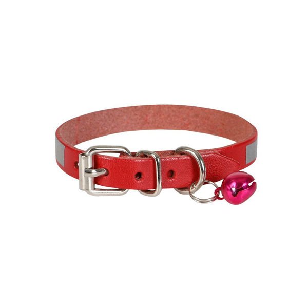 Cattie L Reflektörlü Boyun Tasması Kırmızı 1.2x23-28 Cm | Kedi Boyun Tasması