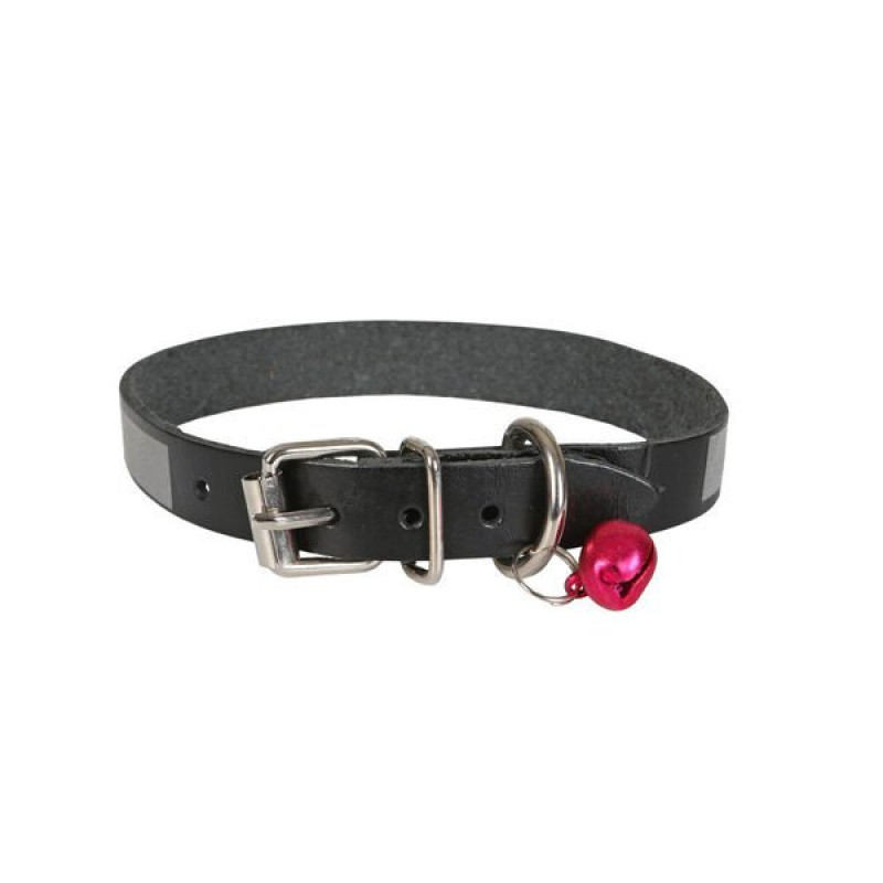 Cattie L Reflektörlü Boyun Tasması Siyah 1.2x23-28 Cm | Kedi Boyun Tasması