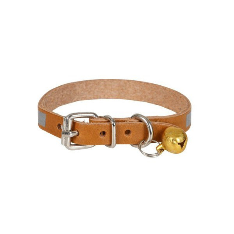 Cattie M Reflektörlü Boyun Tasması Camel 1x20-23 Cm | Kedi Boyun Tasması