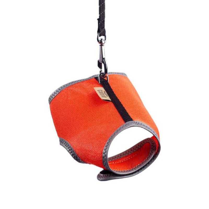 Cattie S Havalı Dokuma Göğüs ve Gezdirme Takımı Turuncu 1x20-30 Cm | Kedi Gezdirme Tasması