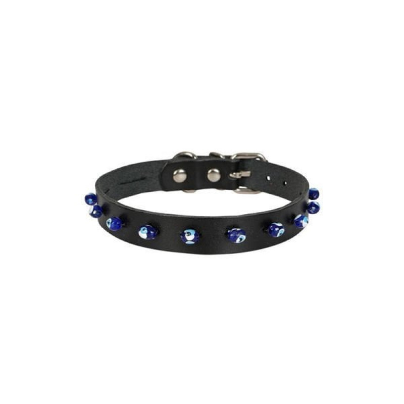 Cattie XL Boncuklu Deri Boyun Tasması Siyah 1.5x26-30 Cm | Köpek Boyun Tasması Cattie XL Boncuklu Deri Boyun Tasması Siyah 1.5x26-30 Cm | Köpek Boyun Tasması