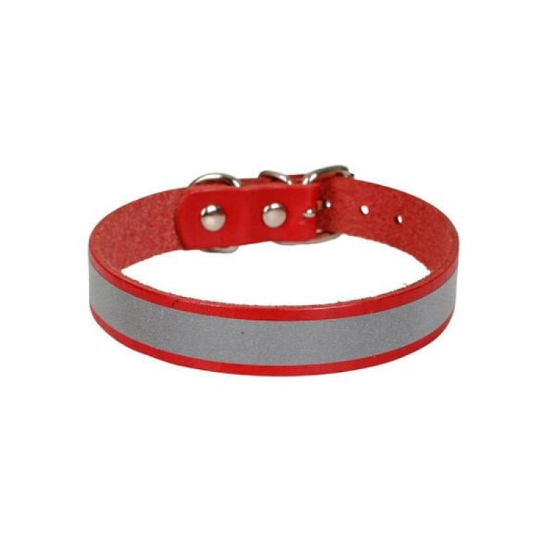Cattie XL Reflektörlü Deri Boyun Tasması Kırmızı 1.5x26-30 Cm | Kedi Boyun Tasması Cattie XL Reflektörlü Deri Boyun Tasması Kırmızı 1.5x26-30 Cm | Kedi Boyun Tasması