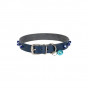 Cattie XXL Boncuklu Deri Boyun Tasması Royal Mavi 1.5x29-33 Cm | Köpek Boyun Tasması