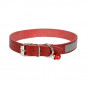Cattie XXL Reflektörlü Deri Boyun Tasması Kırmızı 1.5x29-33 Cm | Kedi Boyun Tasması