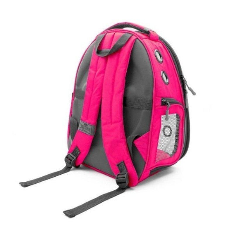 Cattie Şeffaf Kedi ve Küçük Irk Köpek Taşıma Sırt Çantası Pembe 25x30x40 Cm | Köpek Taşıma Çantası Ve Kafes