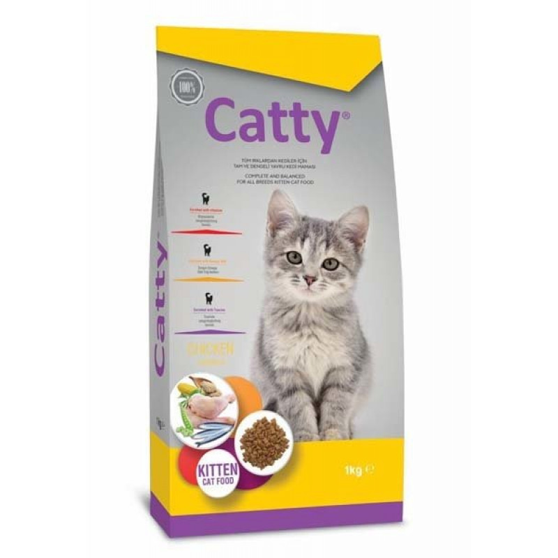 Catty 1 Kg Tavuklu Yavru | Yavru Kedi Kuru Maması Catty 1 Kg Tavuklu Yavru | Yavru Kedi Kuru Maması