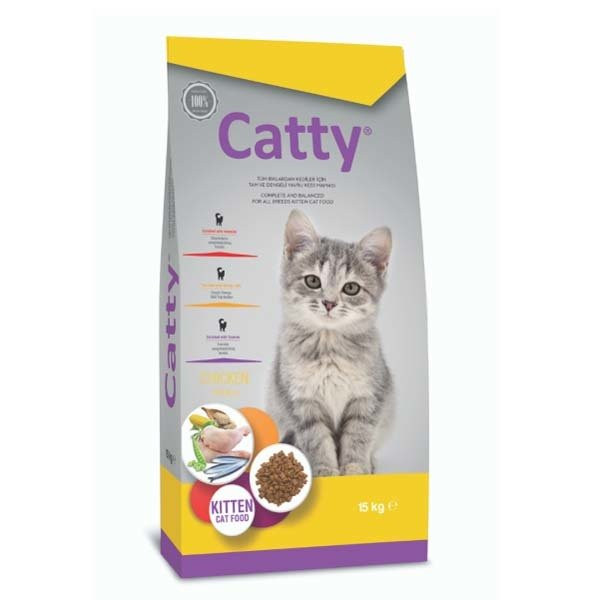 Catty 15 Kg Tavuklu Kitten Yavru | Yavru Kedi Kuru Maması