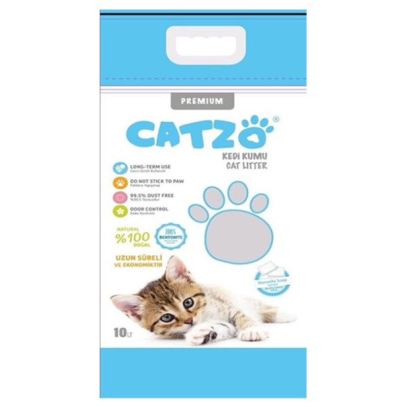 Catzo 10 Lt Bentonit Marsilya Sabun Kokulu Topaklanan Kedi Kumu | Doğal Kedi Kumu Catzo 10 Lt Bentonit Marsilya Sabun Kokulu Topaklanan Kedi Kumu | Doğal Kedi Kumu