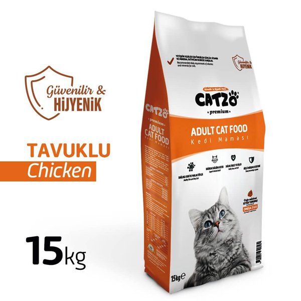 Catzo 15 Kg Premium Tavuklu Yetişkin | Yetişkin Kuru Kedi Maması