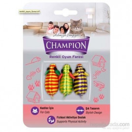 Renkli Fare Kedi Oyuncağı 3 Adet | Kedi Fare Oyuncak