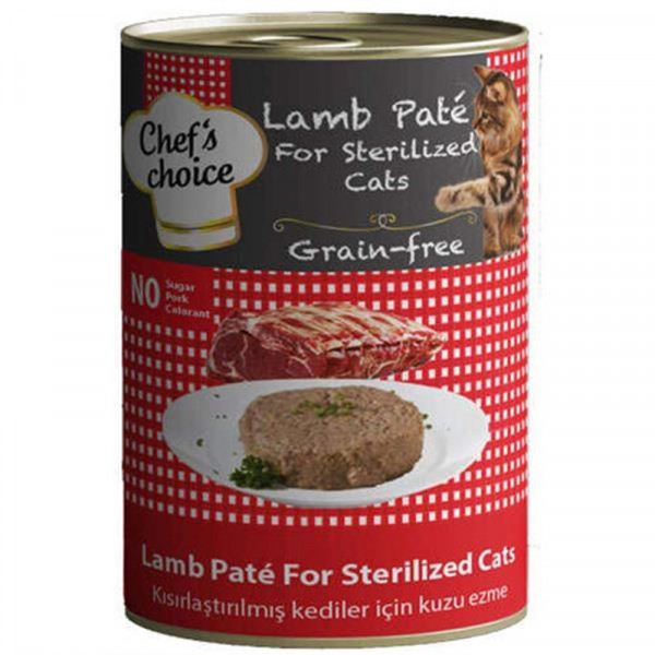 Chef's Choice 400 Gr Kısırlaştırılmış Kuzu Etli Ezme | Yetişkin Kedi Maması